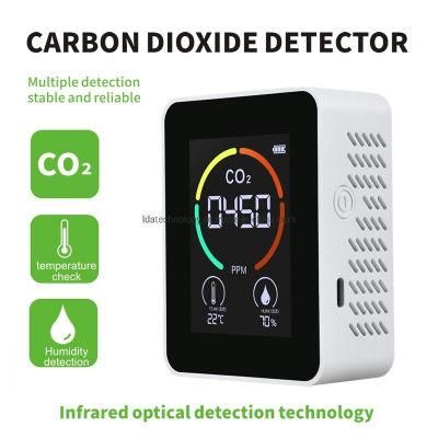 USB Charge Carbon Dioxide Detector with Temperature Humidity Sensor
