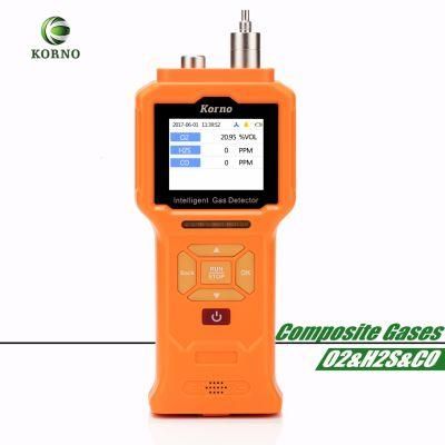Co, H2s, Ex Portable Multi-Gas Detector 3 in 1 with Alarm