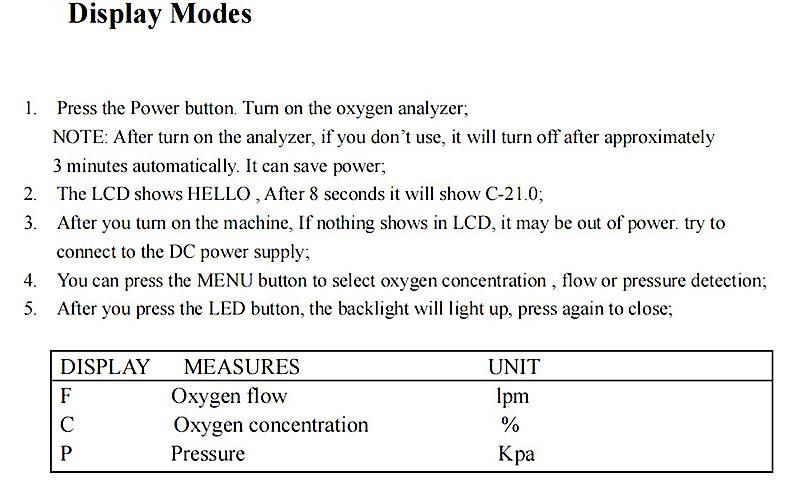 Oxygen Concentrator Analyzer Portable Oxygen Analyzer