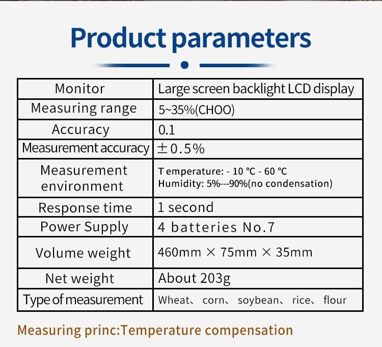 Portable Wheat Moisture Meter with Good Price