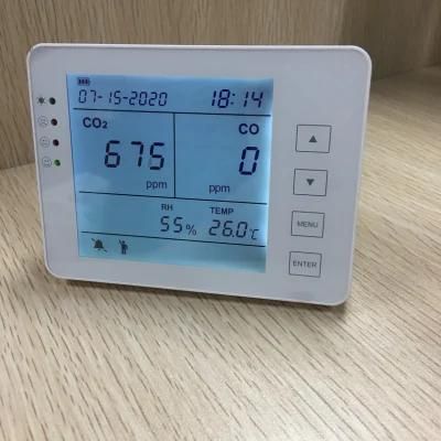 Multifunction Co CO2 Air Quality Monitor Carbon Oxide Gas Monitor Desktop Co Monitor