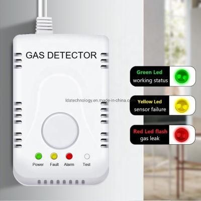 Lda Wall Mounted Cooking Gas Measure Detector Natural Gas Sensor CH4 Fixed Gas Detector