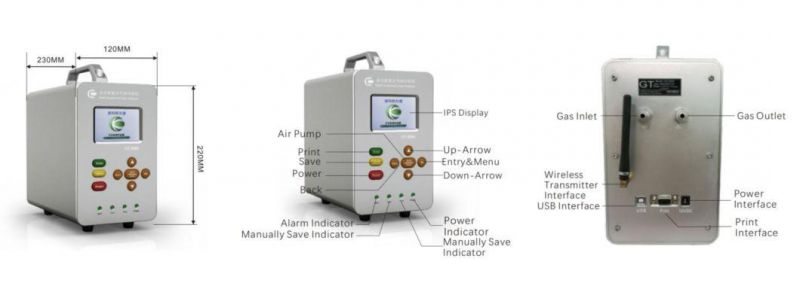 Portable Trace Oxygen Gas Analyzer 0-100ppm Trace Oxygen Analyzer