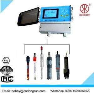 pH Transmitter Display The pH (mV) Value, Temperature, Date