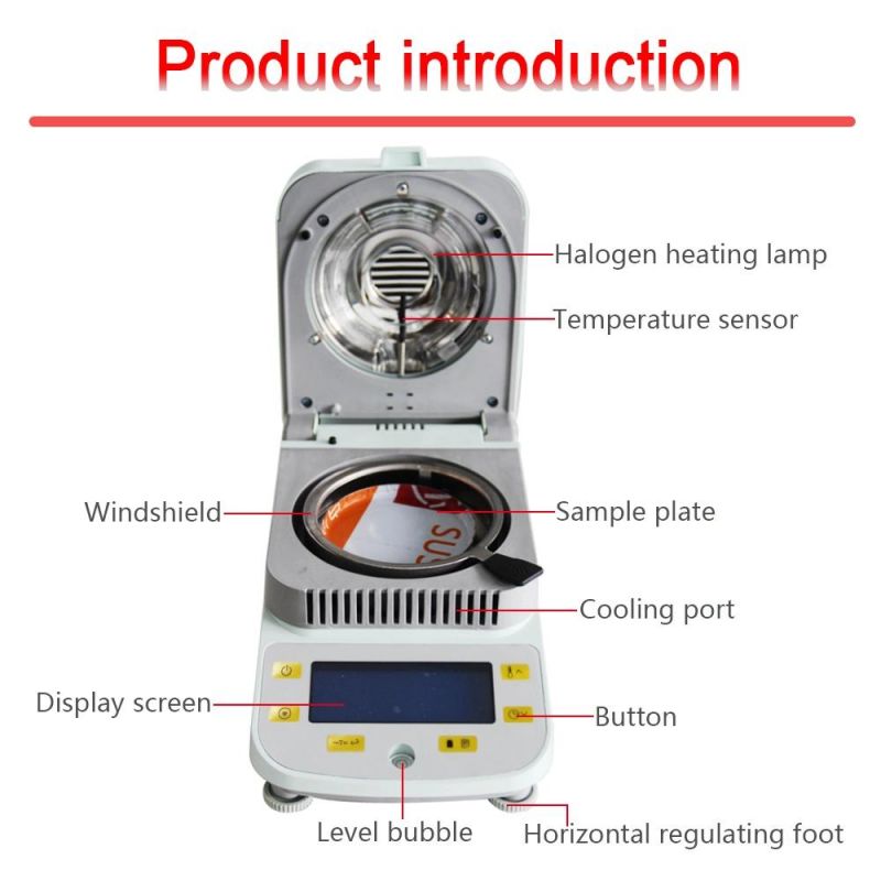 Laboratory 50g LCD Screen Rapid Moisture Meter