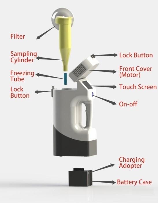 Portable High-Flow Bioaerosol Sampler Microbial Air Sampler