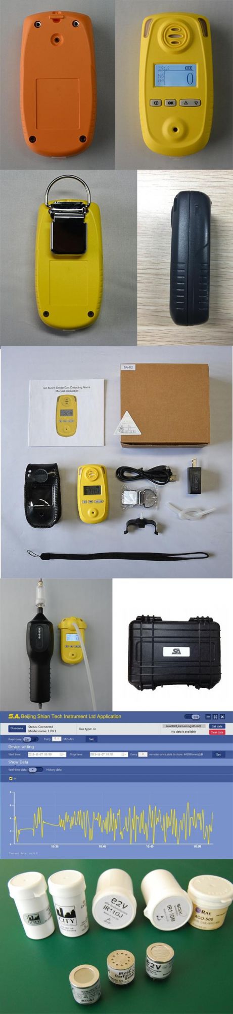 Handheld Toxic Nitrogen Dioxide Gas Monitor No2 Gas Detector