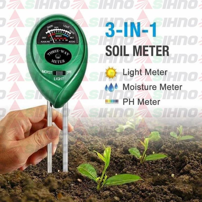 3 In1 Hydroponics Analyzer Plant Flowers Soil pH Tester Moisture Light Meter