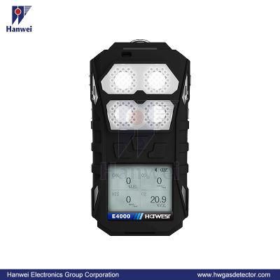 E4000 for Coal Mine Portable Multi Gas Detector, Measure 2 to 4 Gases Sound + Light Alarm