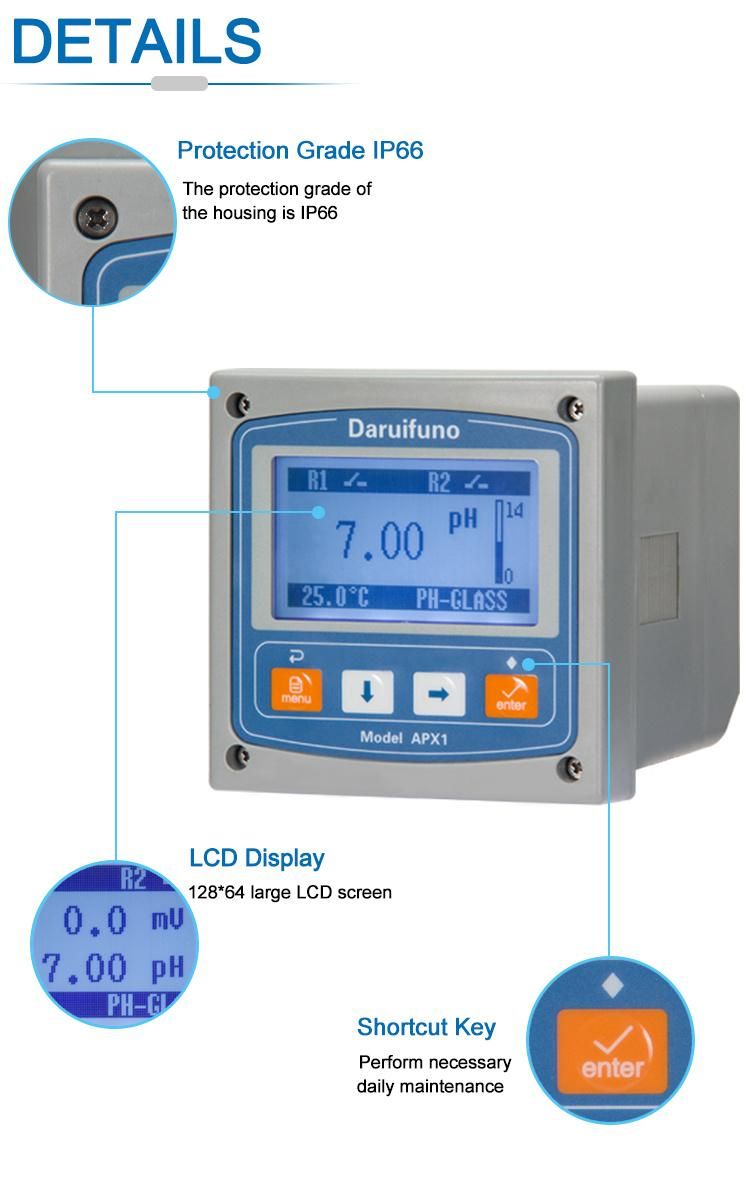 Enhanced ABS pH Tester Online pH Meter for Groundwater Monitoring