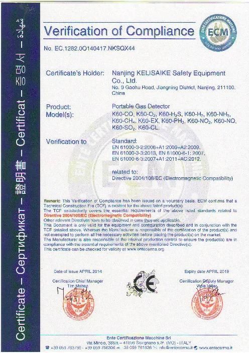 Ce Portable Single H2s Gas Detector