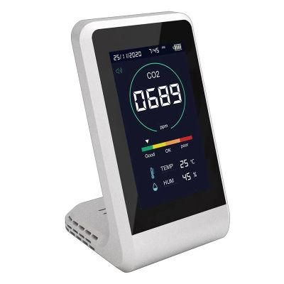 Air Quality CO2 Test Carbon Dioxide Meter Gas Detector Temperature Humidity Type-C Recharge CO2 Monitor Sensor