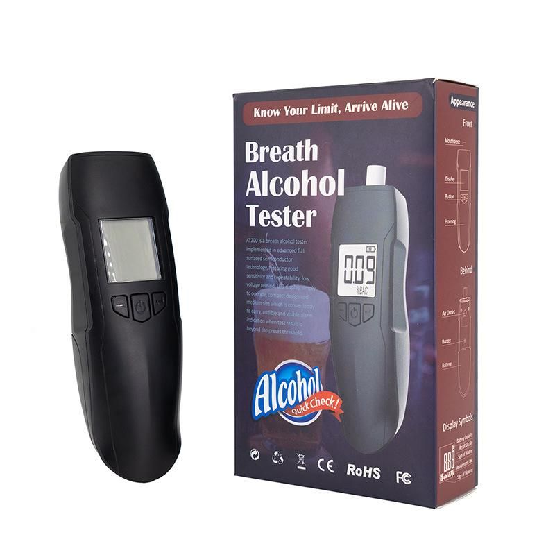 Japan Portable White LED Digital Display Breathalyzer Mg/I, G/L, %Bac Personal Alcohol Tester