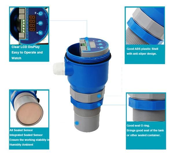 Iot Solution Water Ultrasonic Level Meter Used in Water Treatment Industrial