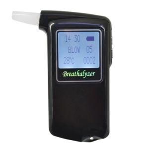 Precision Fuel Cell Sensor Breathalyzer White Blackground Light Alcohol Tester Jd-868f