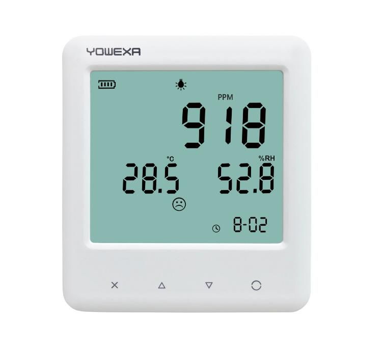 Yowexa Digital Infrared Sensor Measuring Indoor Air Quality CO2 Meter Temperature Humidity Monitor