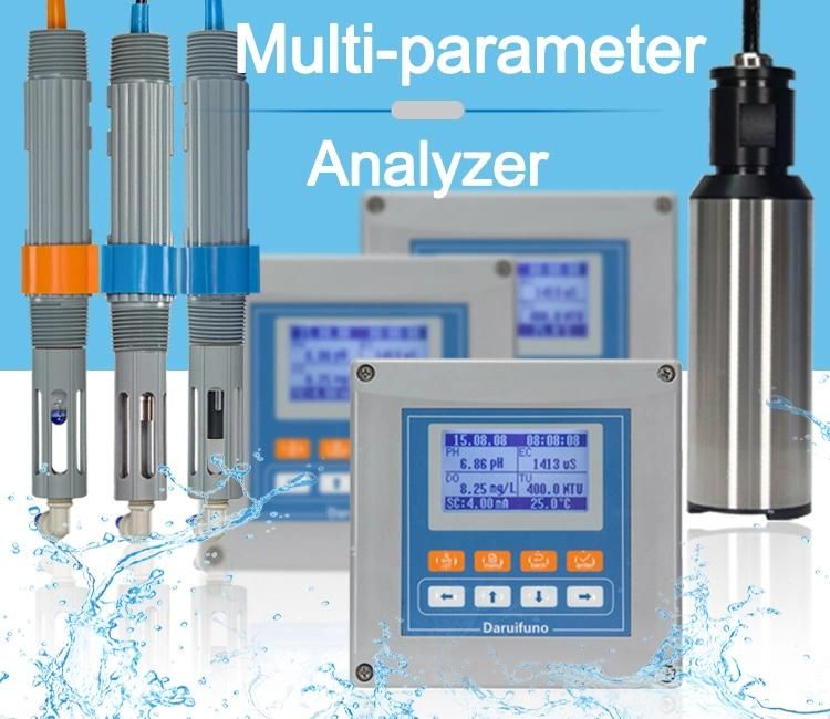 Industrial Sewage Cl/Do/Ec/Tu/Cod/ORP/pH Four Channels Multi Parameter Controller for Aquaculture Testing