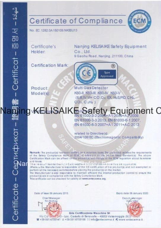 K60-IV Multi Gas Detector with H2, Co, H2s and CH4 Sensors