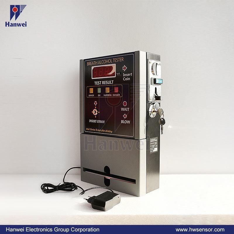 Wall Mounted Coin-Operated Breathalyzer for Public Places (AT319)