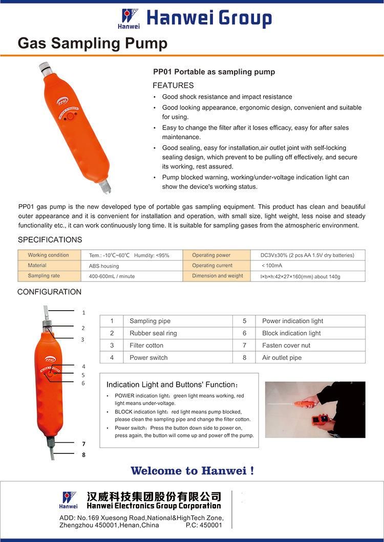 Portable Gas Sampling Pump with Battery Operated (PP01)