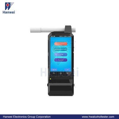 Colorful OLED Display and Touch Screen Keyboard Input Alcohol Breathalyzer with Precise Mouth-Blow Test Result