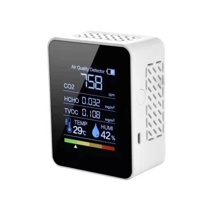 5 in 1 Multifunctional Digital CO2/Tvoc/Hcho CO2 Detector Air Quality Monitor