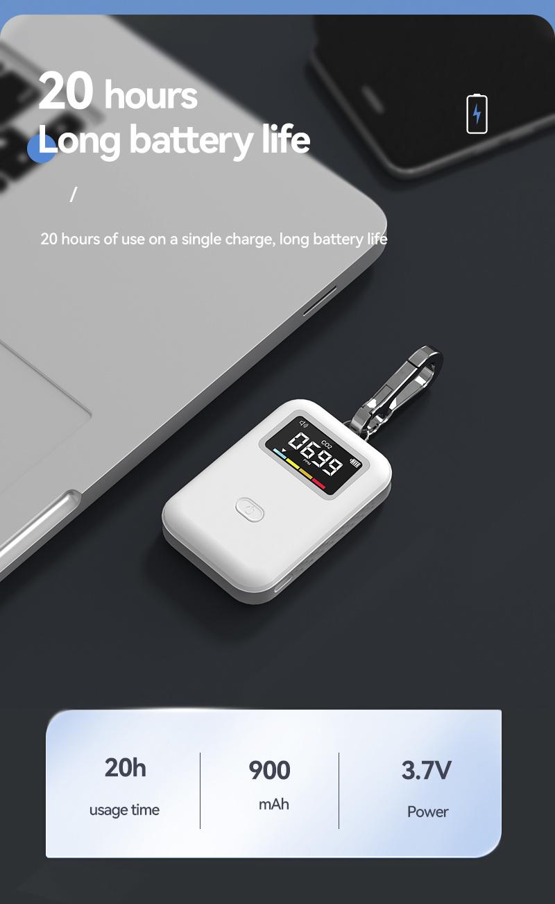 Portable Handheld Small Size Accurate Professional Ndir Sensor CO2 Air Quality Detector / Analyzer / Monitor