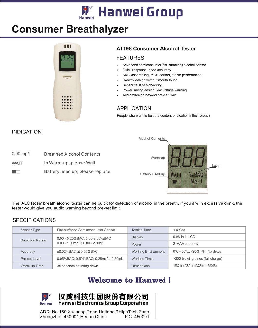 Japanese Non-Contact Car Breath Alcohol Checker Mini Alcohol Tester for Personal Use in Japan