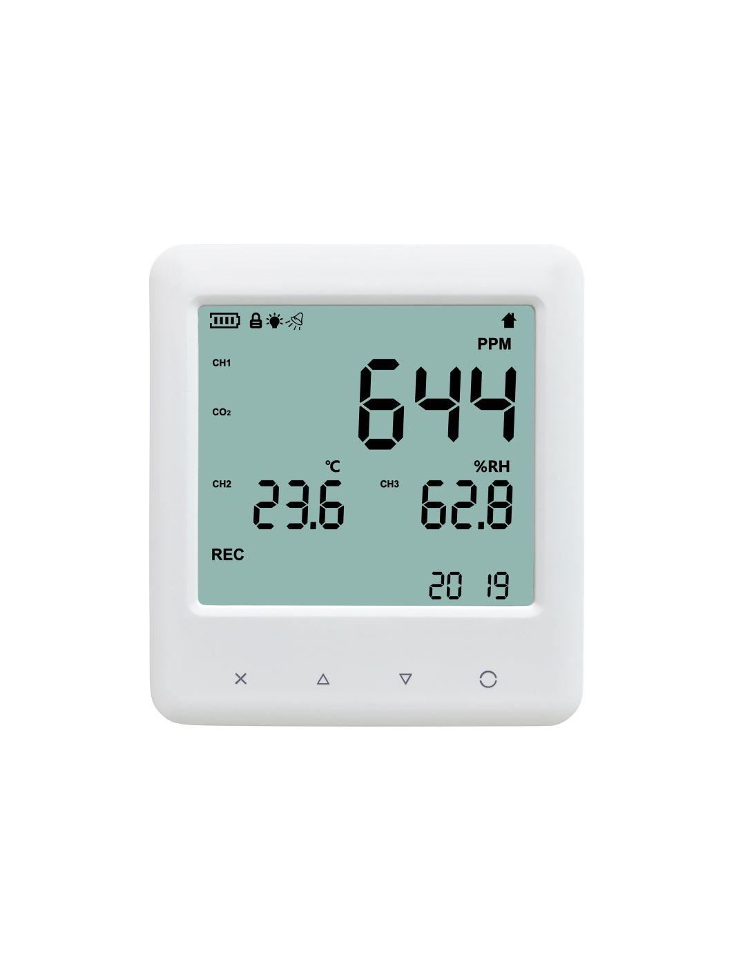 High Accuracy Air Quality Monitor Meter CO2 Detector Indoor Outdoor with Temperature and Humidity for Home Office