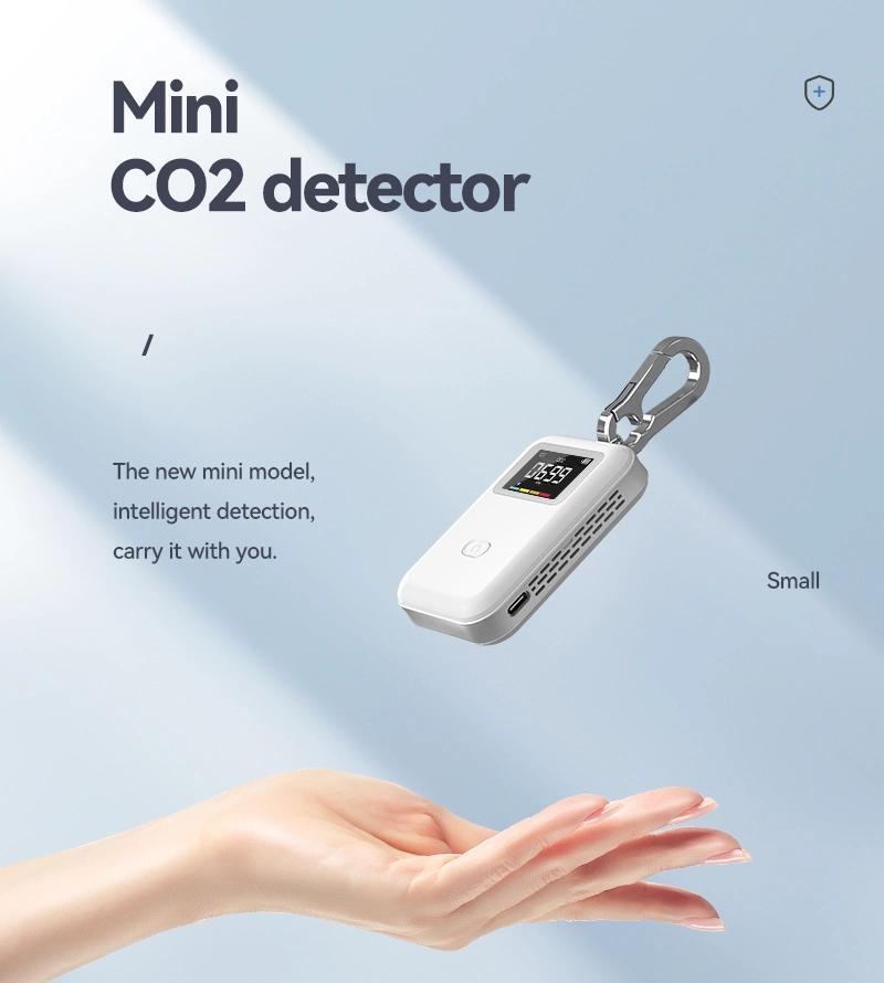 2022 with FCC Certificate Household CO2 Temperature Humidity Air Quality Monitor Color Screen Mini Body Carbon Dioxide Detector