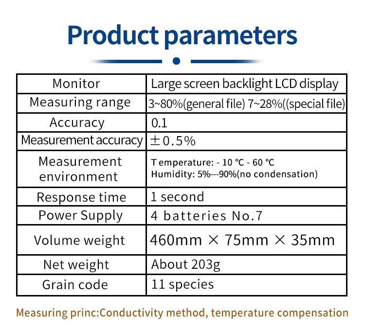 Corn Flour Moisture Meter Tk100GF 6%-30%