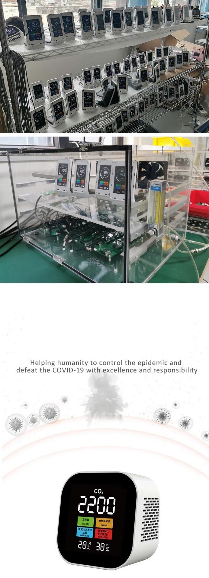 Carbon Dioxide Detector Desktop CO2 Detector Popular Air Quality Detector CO2 Gas Meter