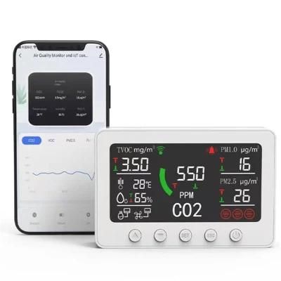 7 in 1 Carbon Dioxide Alarm System Ndir CO2 Meter Detector Gas Meter