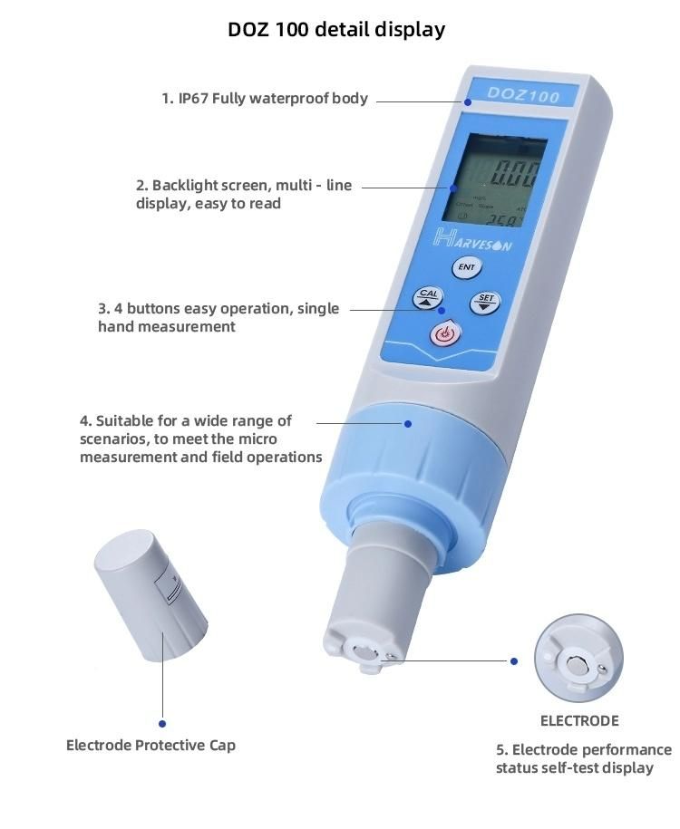 0-10ppm Dissolved Ozone Water Detector for Testig Ozone Concentration