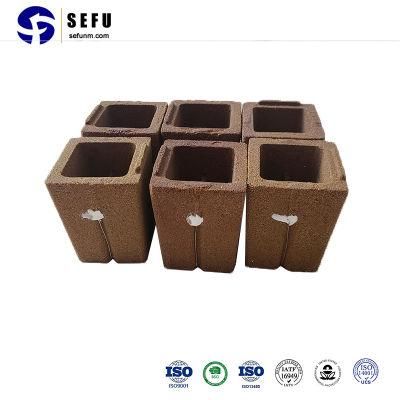 Sefu China Carbon Cup Supply Square/Round Expendable CE-Cup Molten Iron Thermal Analysis Cup for Iron Casting