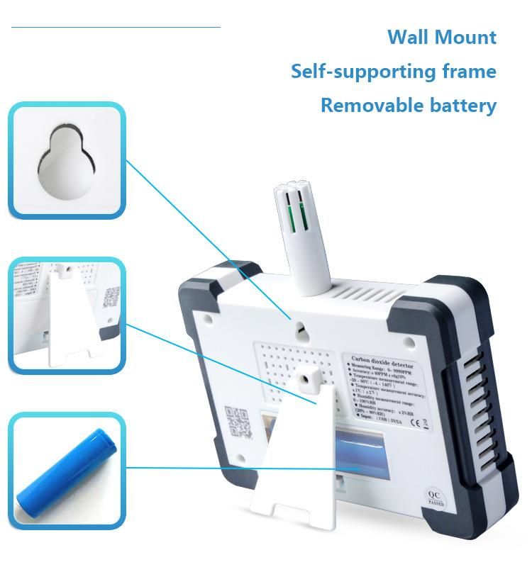 7 in 1 Real-Time Air Quality Monitor CO2 Meter Pm2.5/Pm10 Multifunctional Air Gas Detector