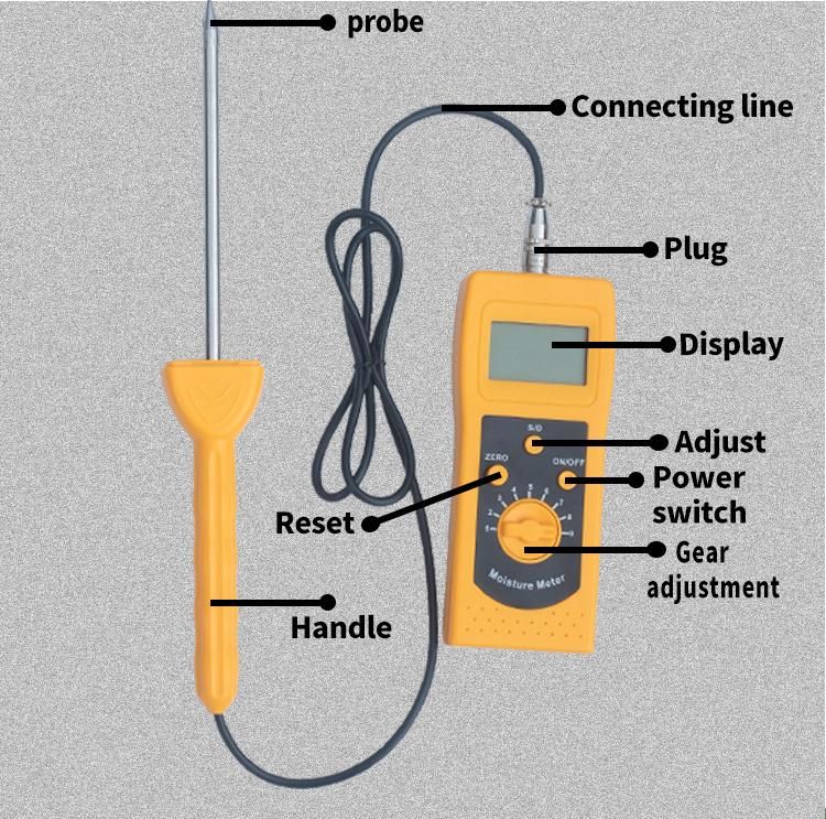 Portabel Silver Sand Moisture Meter with Long Sensor