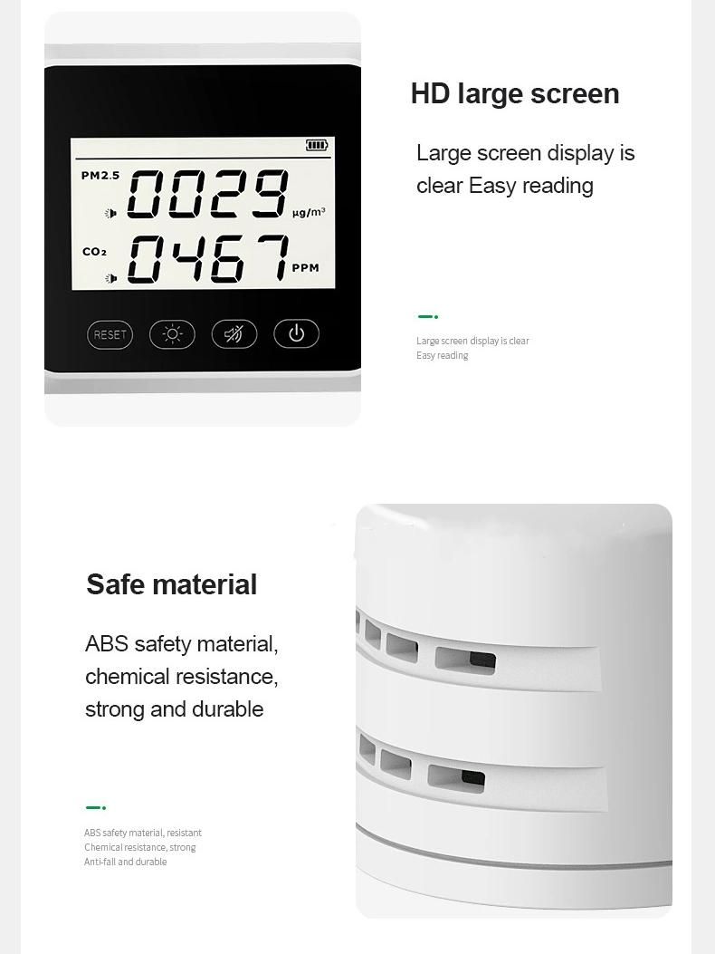 Carbon Dioxide Detector CO2 Meter Ppm Meter Air Quality Analyzer