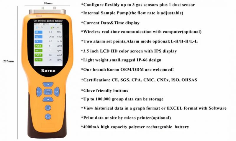 Multi Gas 3 in 1 Detector