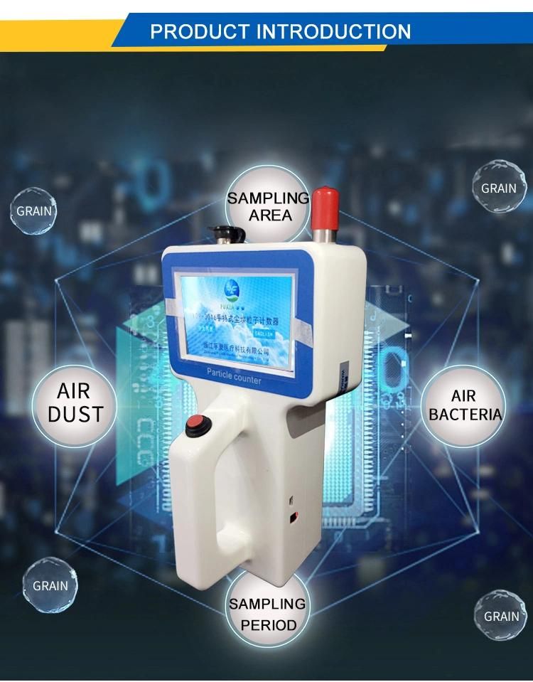 LCD Touch Screen Display Y09-3016e Handheld Air Sampler Particle Counter