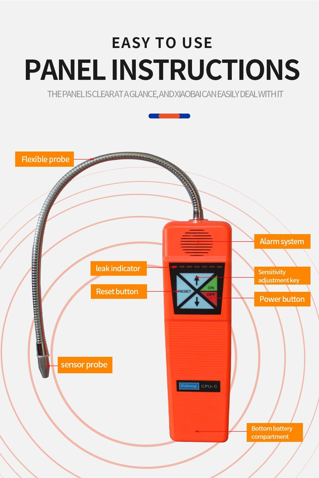 Halogen Leak Detector CPU-C Air Conditioning Halogen Leak Detector Air Conditioning Leak Detection Refrigerant Car Leak Detector