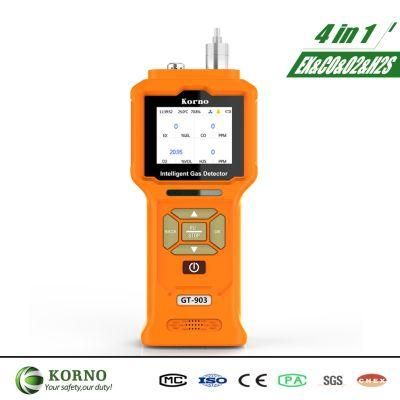 IP66 Portable Multi Gas Detector 4 in 1 for Smart Detector Combustible and Toxic Detector Lel/O2/Co/H2s