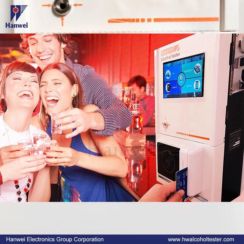 Suitable for Public Area Alcohol Tester Vending Machine with Coin, Credit/Debit Card Payment Options
