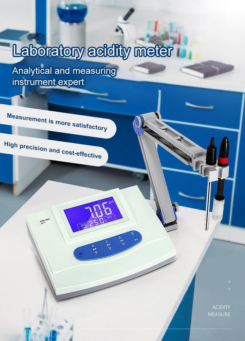 Lab Desktop Benchtop pH Test Meter for Water Bench Waterproof Digital pH Meter