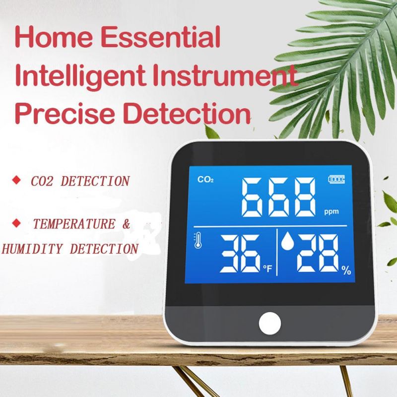 CO2 Alarm Meter for Desktop Carbon Dioxide Air Quality Monitor CO2 Monitor Tester Gas Analyzer