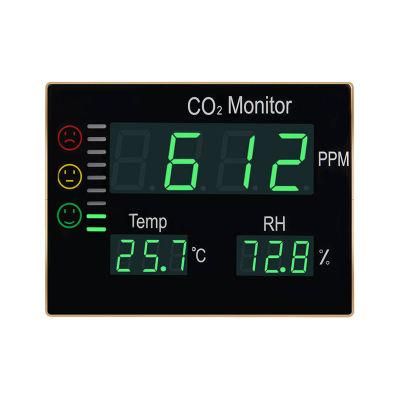 LED Display Alarm Function Wall Mount Temperature Humidity CO2 Meter