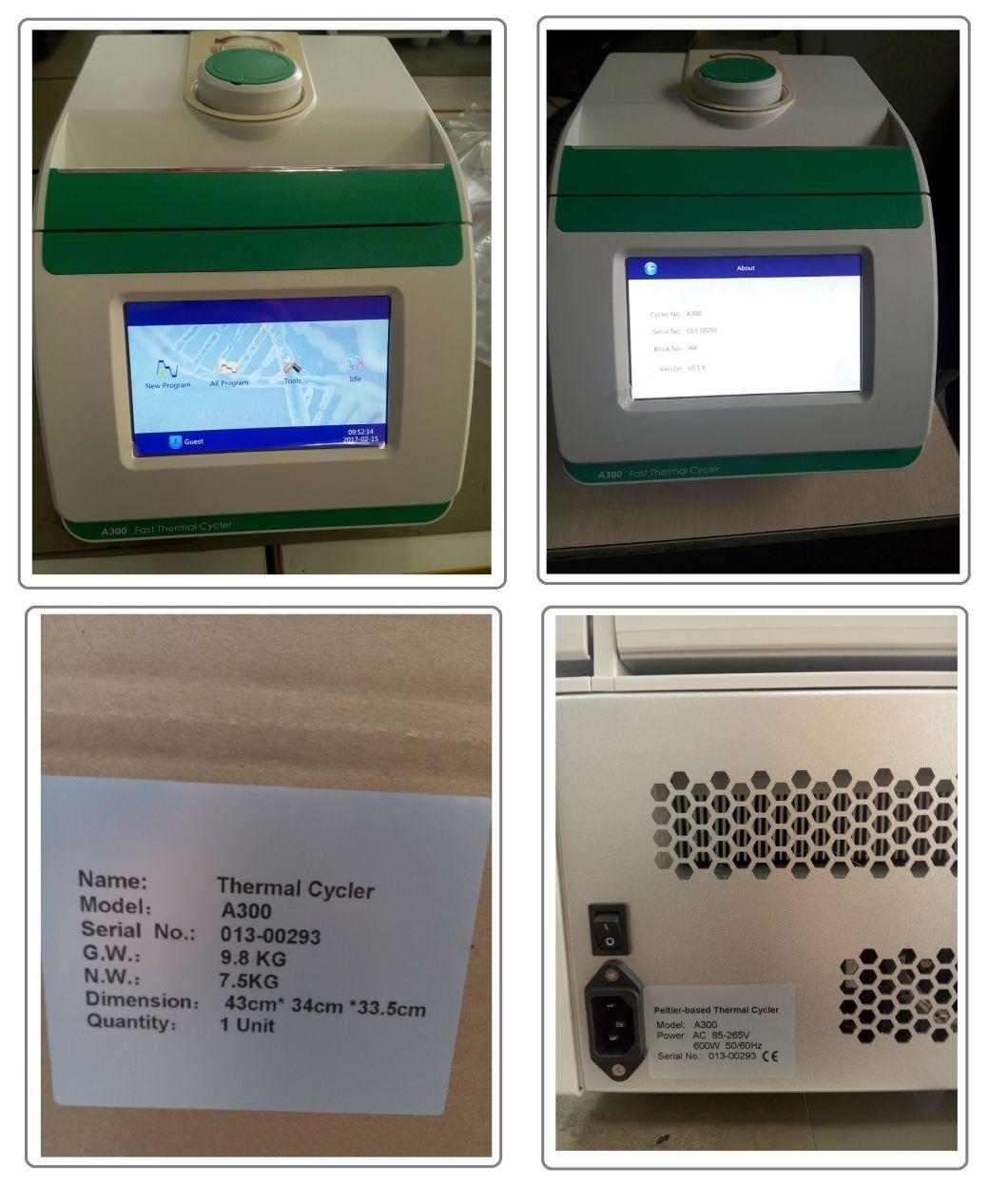 Medical Hospital Lab Equipment A300 PCR Machine Fast Testing Real Time Thermal Cycler Gradient Touch Screen Fast Peliter-Based Thermal Cycler for DNA Testing