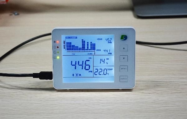 Remote Control Desktop CO2 Thermostat Monitor with Receiver