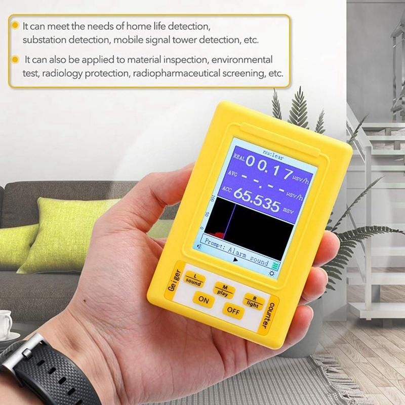 Br-9c 2-in-1 Handheld Digital Display Electromagnetic Radiation Nuclear Detector Emf Geiger Counter Full-Functional Type Tester