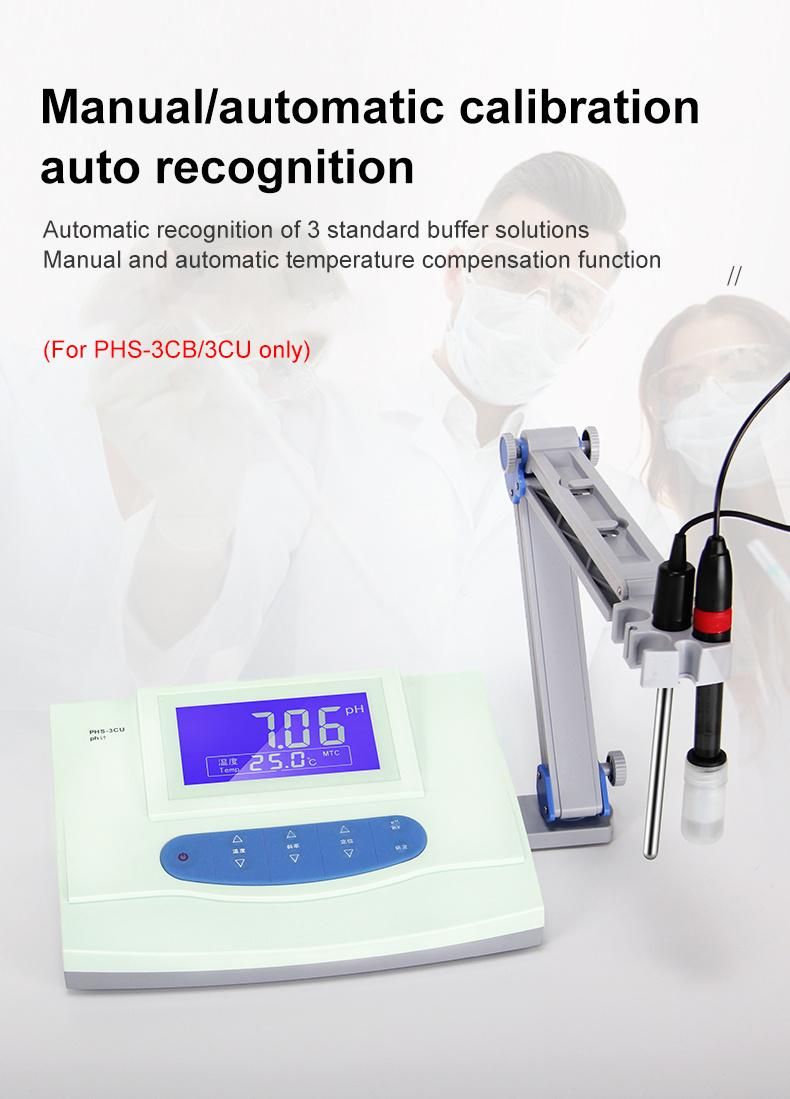 Lab Desktop Benchtop pH Test Meter for Water Bench Waterproof Digital pH Meter